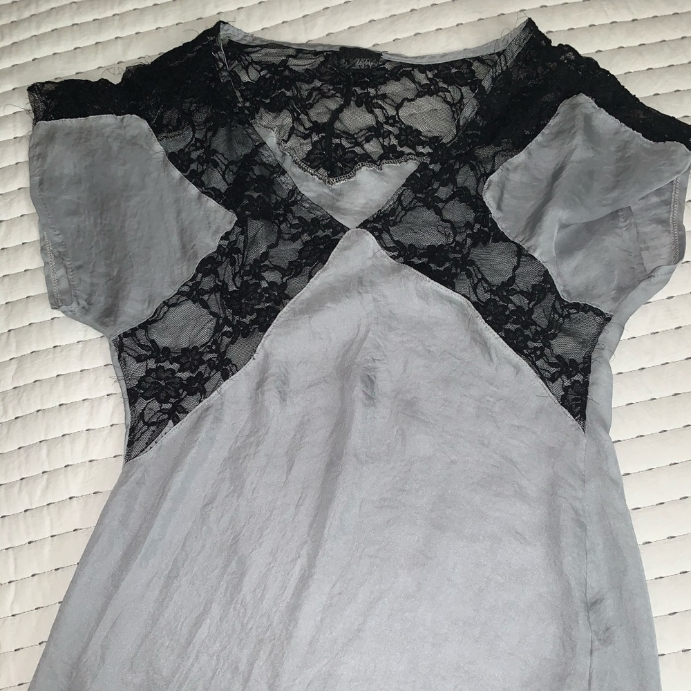 Grey/Black lacy shirt